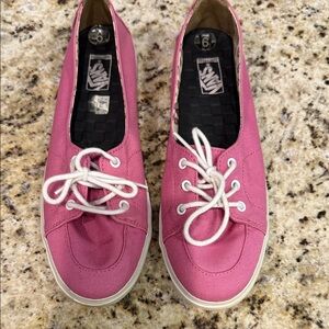 Vans Women's Fuchsia Canvas Sneakers Size 9